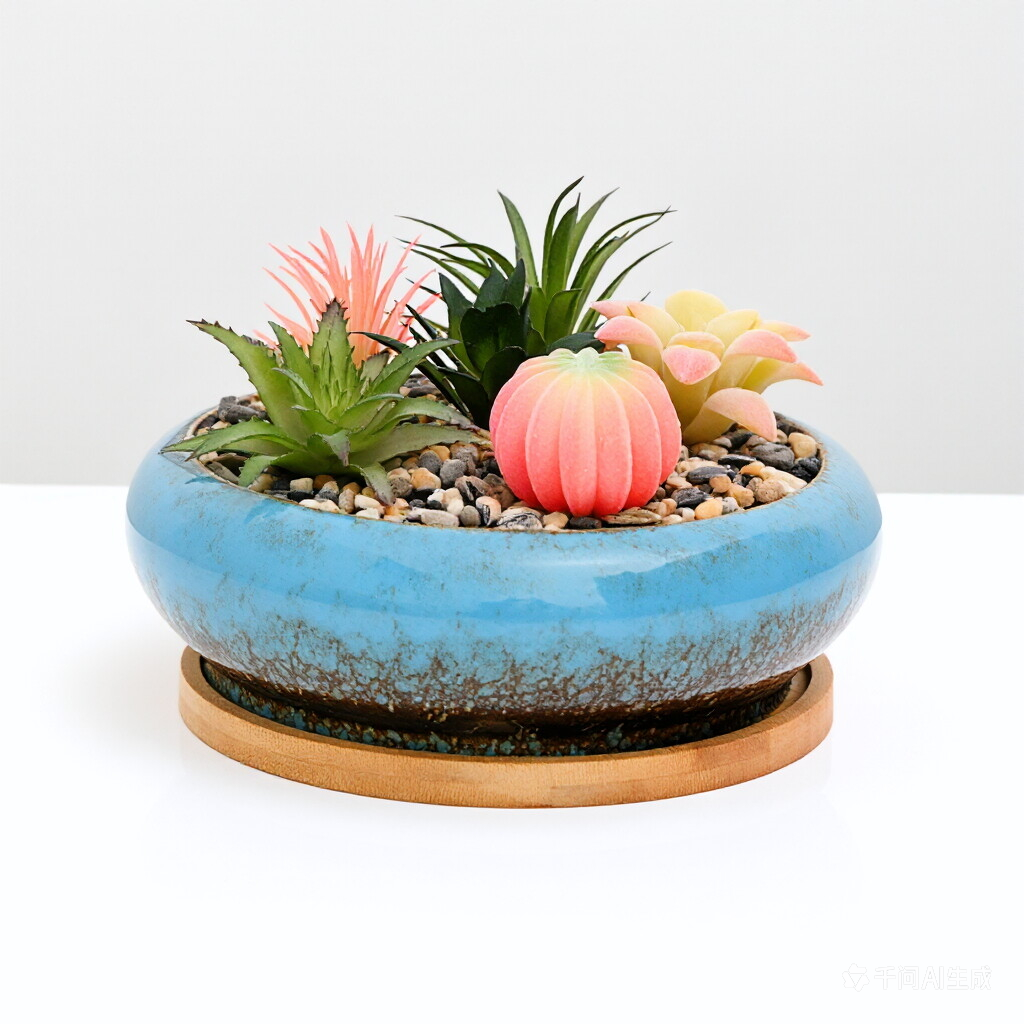 8 pouces avec base d'emballage, 1 paquet - bleu