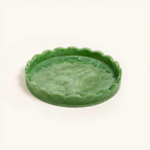 Handcrafted Resin <b>Serving</b> Dish Oval Platter Decorative <b>Tray</b> Polished Resin Plate for Fruit Salad <b>Party</b> Dining - Product Image 1