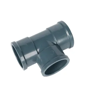 Chinese factory high quality NBR 5648 pvc plastic pipes and fittings equal tee for plumbing