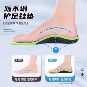 Bandages orthopédiques pour les pieds, soutien de la voûte plantaire, semelles confortables, inserts souples pour chaussures, semelles orthopédiques de sport - Product Image 3