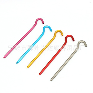 Estaca de aluminio Xingda de 19 cm y 21 cm, hexagonal con orificio para lona de camping y uso en exteriores. - Product Image 3