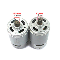 Pasokan Pabrik Kit Motor Listrik DC12V 550 14 gigi dengan Bantalan Bola Konstruksi Magnet Permanen dan Komutasi Sikat