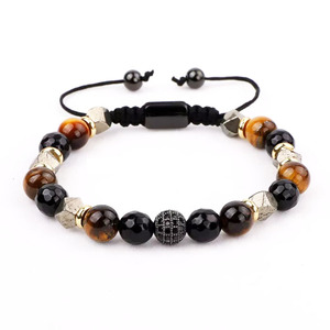 Pulsera de la amistad hecha a mano para hombres y mujeres, joyería de diseño único, cuentas de piedra Natural, JBS10560 - Product Image 4