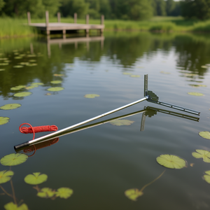 Cortador de Maleza para Lagos, 37 Pulgadas de Ancho Máximo de Corte, Cuchillas de Acero de Alta Resistencia, Herramienta para Cortar Plantas Acuáticas con Cuerda de 30 Pies, Acuicultura - Product Image 2