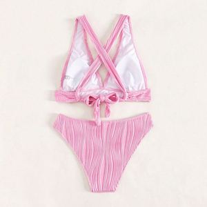 <strong>Tringle</strong> Top <strong>Double</strong> Lined Fabric Seamless Sexi Ladies Bikini Brazilian Swimsuit - Product Image 5