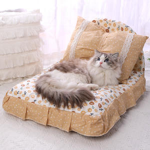Cama de Lujo para Mascotas Estilo Princesa, Cojín Suave Extraíble y Lavable para Perros Pequeños y Gatos, Casa de Verano para Perros y Gatos de Interior D1 - Product Image 1