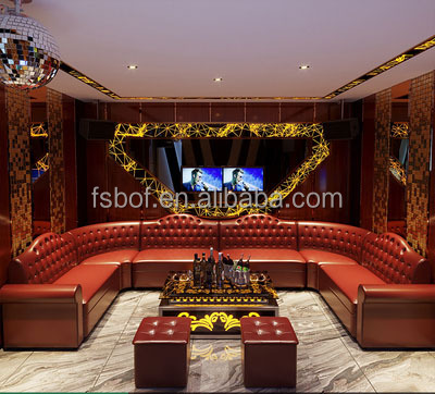 カスタムKTVU字型ソファブース高級ダンスホールソファ歌うカラオケバー