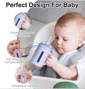 Ensemble Repas Bébé Personnalisable avec Logo, Bavoir Bol Assiette Tasse d'Apprentissage Cuillère Fourchette Sucette à Fruits en <span class=keywords><strong>Silicone</strong></span>, Vaisselle Bébé en <span class=keywords><strong>Silicone</strong></span> - Product Image 5