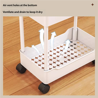 Étagère de rangement multifonctionnelle en plastique pour cuisine et salle de bain, chariot étroit et compact, étagère de rangement sur pied pour toilettes et lavabo, pour espaces étroits