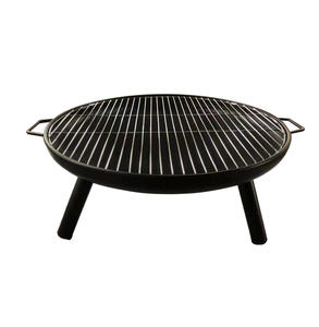 Foyer à bois en acier noir diamètre 70 <span class=keywords><strong>cm</strong></span> pour bol à feu de jardin avec couvercle supérieur - Product Image 6