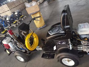 Machine de marquage routier sans air à peinture froide à poussée manuelle, type de conduite, <span class=keywords><strong>scooter</strong></span> de marquage Lind - Product Image 4