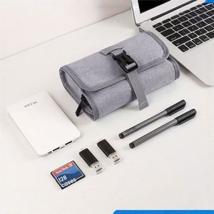 Bolsa de Almacenamiento para Productos Digitales, de Poliéster, Simple, Multifuncional, para Cables de Datos, con Cierre Enrollable Triple - Product Image 1