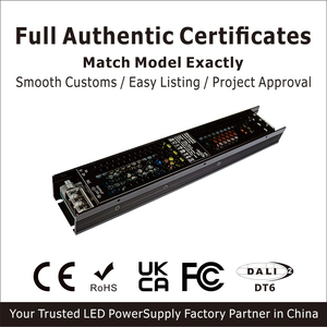 12V 150W HRS DALI DT6 Dimmer LED Lighting AC-<span class=keywords><strong>DC</strong></span> Converter Wide AC 100-277V แยกส่วน 1500V ทนทานต่อการกระพริบ ป้องกันไฟฟ้าลัดวงจร - Product Image 3