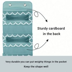 Organisateur de rangement pliable à 5 couches pour porte avec fenêtre transparente pour garage, vêtements, chaussures, serviettes et chaussettes - Product Image 4