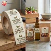 Etiquette de cuisine avec logo personnalisé étiquette en papier pour aliments emballage en boîte de Hambourg autocollant étanche pour petite entreprise Burger Shop Restaurant