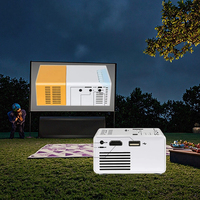 Projecteur LED LCD portable de poche 2025 YG300 Android 9, haute luminosité (20 ANSI Lumens), compatible 4K, stéréo HIFI, courte focale