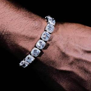 Hip-hop Rock Sugar Chain <b>Copper</b> Inlaid Zircon <b>Bracelet</b> Trendy Brand Personalized Fashion Men's Jewelry Tanjing - Product Image 1
