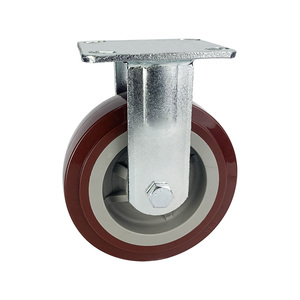 Roulettes pivotantes robustes en PU rouge <span class=keywords><strong>de</strong></span> 6 pouces <span class=keywords><strong>Colson</strong></span> pour chariot - Product Image 5