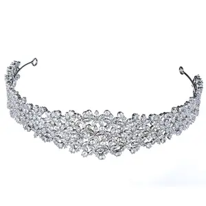 girl bride to be Wedding luxury High Quality CZ Zircon taias and jewelry crowns