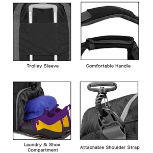 Bolsa de Yoga Ligera y Moderna Personalizada con Compartimento para Zapatos, Bolsa de Gimnasio, Bolsa de Viaje, Bolsa de Lona de Gran Capacidad, Plegable, de Poliéster - Product Image 6