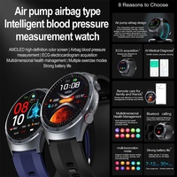 ECG Health Tracker Smartwatch TPU Bomba de aire Monitoreo de la presión arterial SOS BT Llamadas Función NFC Reloj inteligente
