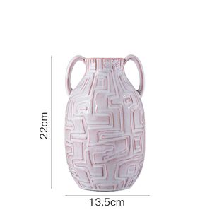 Jarrones de cerámica modernos de estilo nórdico, artículos para el hogar texturizados, decoración decorativa para bodas al aire libre, jarrón de porcelana - Product Image 5