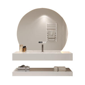 Meuble-lavabo de salle de bain de style moderne avec lavabo en pierre de roche et plateau en marbre pour la maison - Product Image 5
