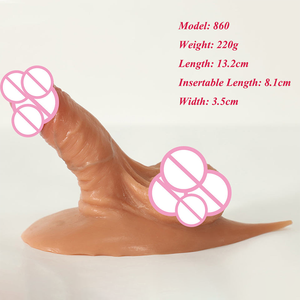 GF Packer <span class=keywords><strong>2</strong></span>-in-1 Silikon hohle Penis hülle mit Big Scrotum Soft FTM Prothesen dildo für Lesben Großhandel - Product Image 6