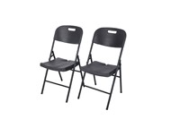 Schwarzer Holzmaserung-Stuhl Klappbarer Veranstaltungsstuhl Tisch mit Stahlrahmen für Outdoor Büro Hochzeit Party Camping