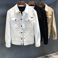 Vestes en jean vierges à simple boutonnage personnalisées pour hommes