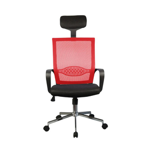 Silla Ejecutiva de Diseño Moderno Rojo, de Lujo, Respaldo Alto, Ergonómica, Completamente de Malla, para Oficina, Muebles Comerciales - Product Image 5