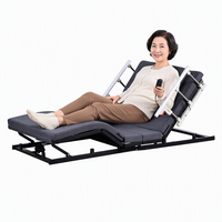 Lit électrique réglable 200x90x45cm, inclinaison du dossier 0-65°, levage des jambes 0-35°, lit de massage pour hôtel et maison de retraite, cadre en acier