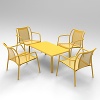 Hesheng Chaise d'extérieur basse personnalisée en alliage d'aluminium étanche avec trou, design unique, pour jardin