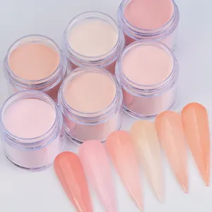 ผงอะคริลิคสำหรับทำเล็บ 6 สี โทนนู้ด/ชมพู น้ำหนัก 7 กรัม*6 กระปุก สำหรับต่อเล็บแบบฝรั่งเศส แต่งเล็บ 3 มิติ แกะสลัก ตกแต่ง ด้วยวิธีการจุ่ม แห้งเร็ว - Product Image 4