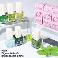 Vernis à ongles pelable vert brillant à haute pigmentation, à base d'eau, fabriqué en usine depuis 20 ans, écologique, sans cruauté, végétalien, qualité salon, GMPC