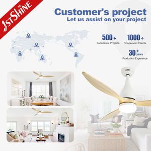 1stshine ventilateur de plafond lumière pales en bois massif moteur ca économie d'énergie ventilateur de plafond ventilador - Product Image 5