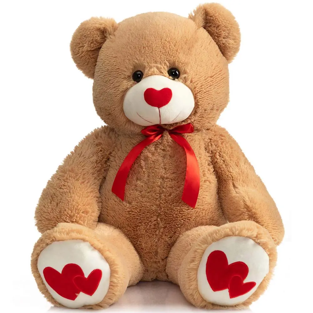 맞춤형 발렌타인 데이 선물 자이언트 테디베어 박제 동물 대형 레드 하트 베어 발렌타인 데이 곰