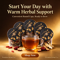 Thé aux fleurs de ginseng naturel, Huangjing et Eucommia pour hommes, en mini-boîte portable, thé pour la santé et la vitalité quotidienne masculine