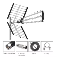 De largo alcance de alta ganancia a prueba de agua 4K Listo para DAB Vhf Uhf Tdt Dtv Digital Yagi Antena de televisión al aire libre 32E Yagi TV externa Ant