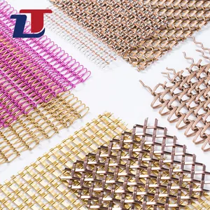 Stainless Steel Aluminum Decorative Mesh Chain Mail Ring And Chain Link Metallic Curtain