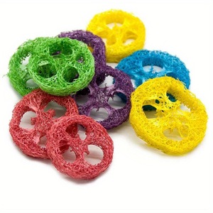 ของเล่นใยบวบธรรมชาติสำหรับสัตว์เลี้ยง ช่วยทำความสะอาดฟัน สำหรับนกแก้ว แฮมสเตอร์ แมว และสุนัข ขนมขบเคี้ยว ของเล่นเคี้ยวเล่น ใยบวบหั่นเป็นชิ้น - Product Image 1