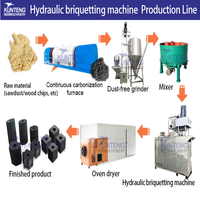 Presse hydraulique commerciale écologique de poudre de graphite formant la machine charbon de bois sans fumée faisant la machine