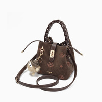 Sac seau en PU brodé Fubao, style influenceur en ligne, fermeture éclair, best-seller vintage, directement de la source