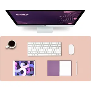 Tabletex Factory Custom Size Print Non Slip PVC PU Leather Desk Pad Gaming Protector Office Table Mat Mouse Pad