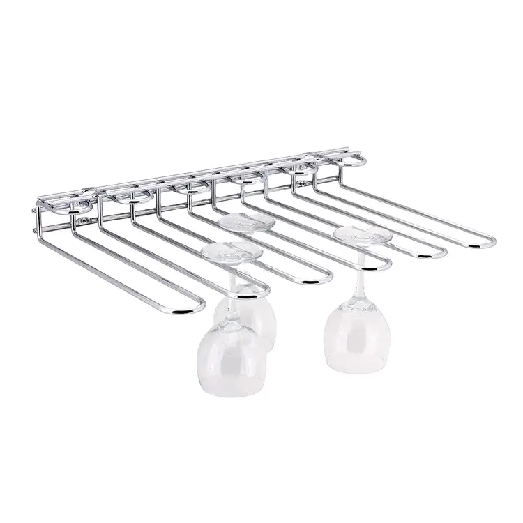 Phong Cách Mới Thanh Thép Không Gỉ Treo Tường Đứng Cup Rack Cup Móc Áo Giá Đỡ Ly