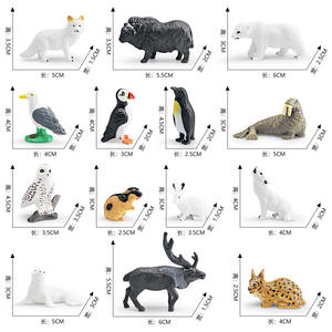 Mini figurines d'animaux arctiques simulées ensemble pingouin ours polaire mouette renne <span class=keywords><strong>loup</strong></span> des neiges - Product Image 5