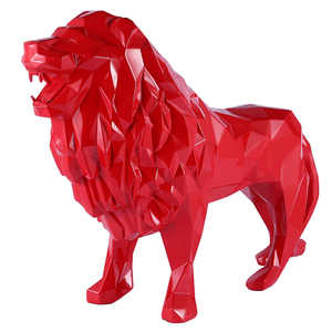 Geometric Abstract Outdoor Decorative <strong>Garden</strong> Resin Animal Life Size <strong>Lion</strong> Sculptures <strong>Lion</strong> <strong>Statues</strong> - Product Image 2