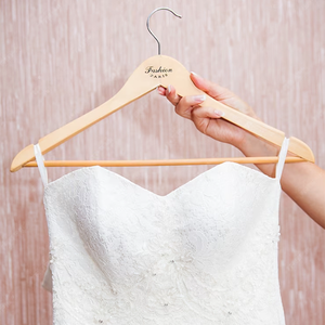 Nicro nouveauté élégant taille personnalisée <span class=keywords><strong>mot</strong></span> métal cintres en bois massif avec arc pour robe de mariée affichage cadeau de fiançailles - Product Image 2