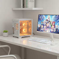 Boîtier PC de jeu Pcooling Micro ATX, tour d'ordinateur de bureau blanc, boîtiers et tours PC