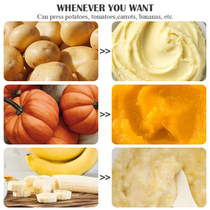 <span class=keywords><strong>Presse</strong></span> alimentaire de cuisine Outil de <span class=keywords><strong>purée</strong></span> de pommes de terre Heavy Duty Handheld Manual Baby Food Vegetable Masher Stainless Steel Pommes de terre Masher - Product Image 4